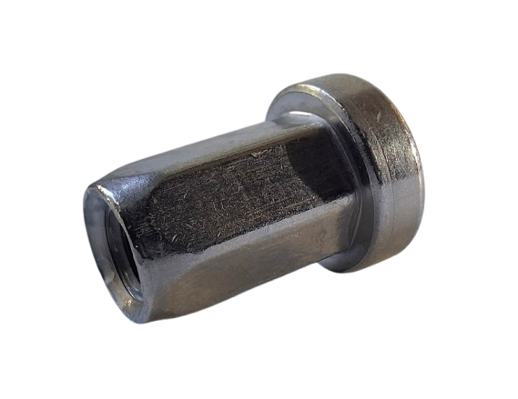 Blindnietmutter M6x1 mit Flachkopf 4mm hoch, Stahl Zink Nickel farblos passiviert